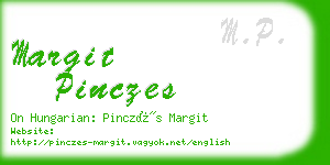 margit pinczes business card